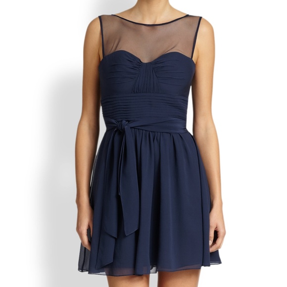 BCBGMAXAZRIA Dresses & Skirts - BCBGMAXAZRIA Illusion Dk NAVY Cocktail Dress (10 )